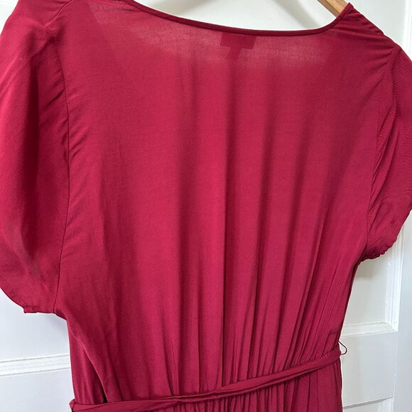 Torrid Red V-Neck tiered tea length dress - Picture 5 of 5